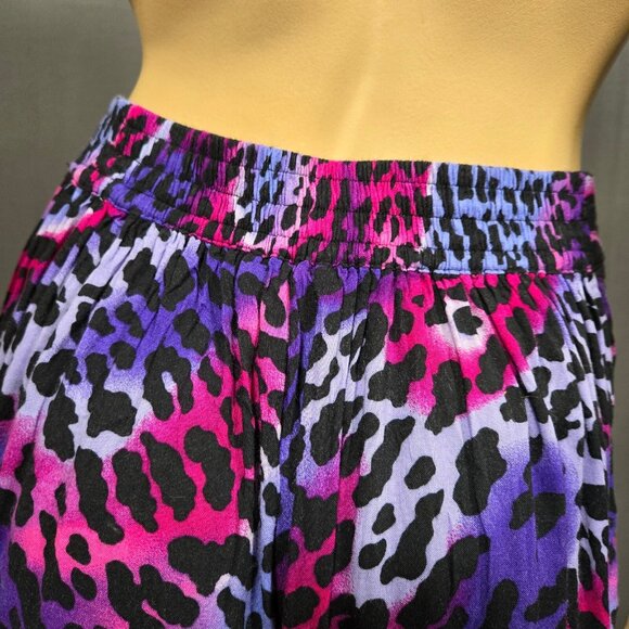Y2K Purple Pink Leopard Print Shorts Size S Trashy McBling Emo Scene Indie - Picture 7 of 9